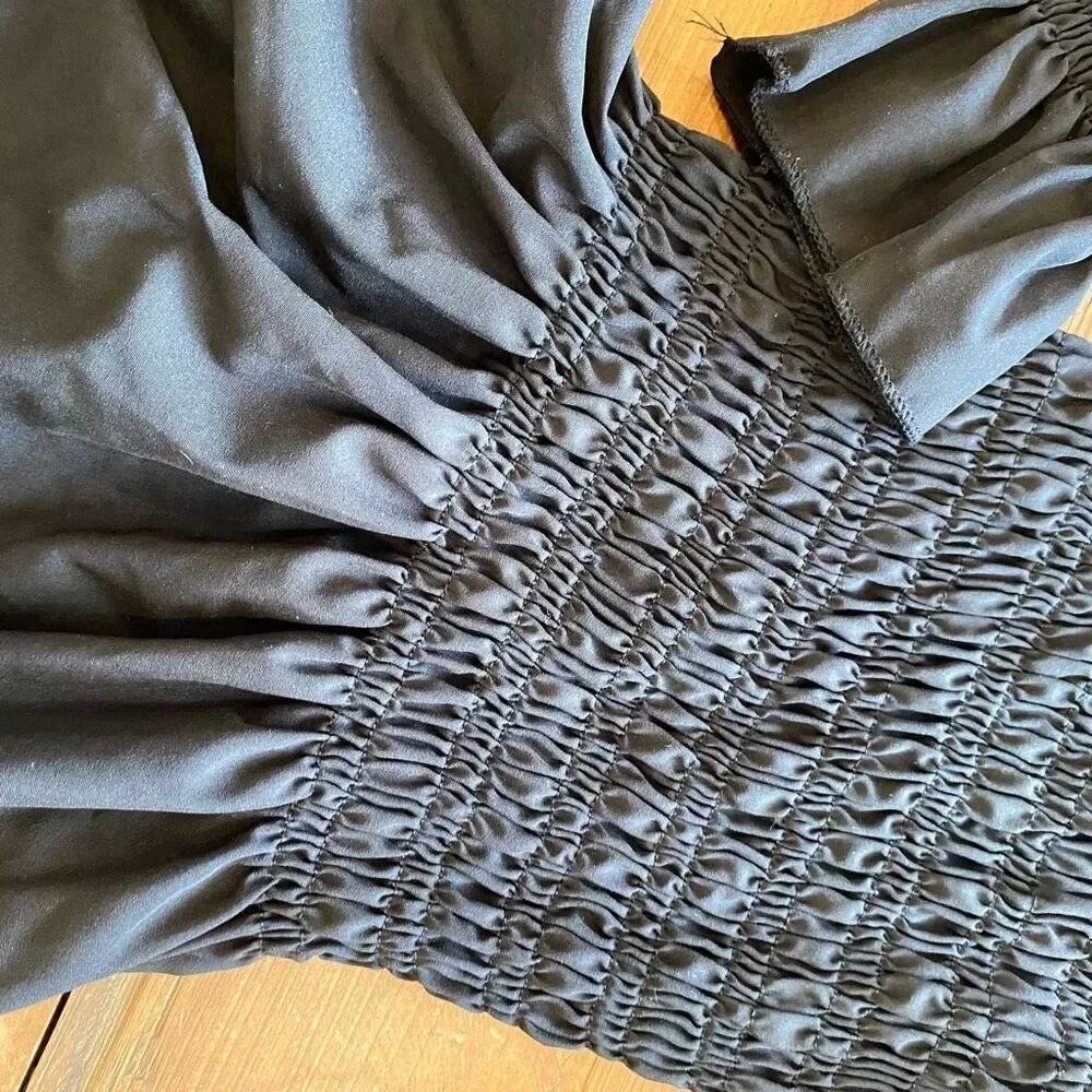 Shein Black Shirred Dress Or Tunic Size 5